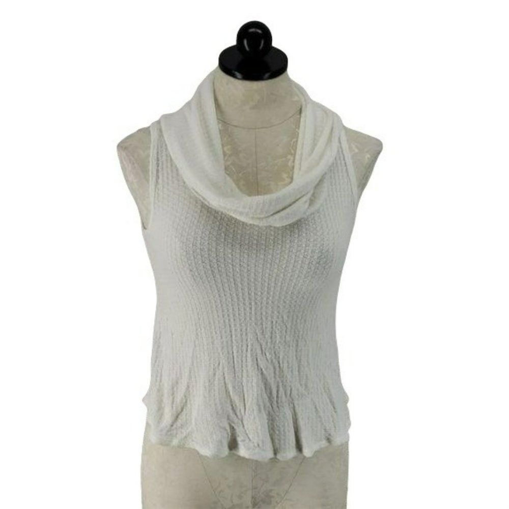 Eyeshadow‎ Cowl Neck Sleeveless XS white Tank top
